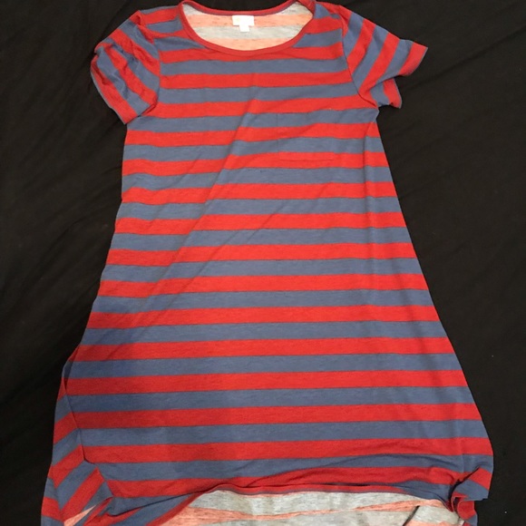 LuLaRoe Dresses & Skirts - Lularoe Red and Blue Striped Carly